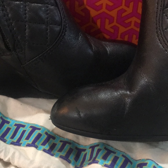 COPY - Tory Burch Layla quilted wedges booty,black size - Picture 8 of 10